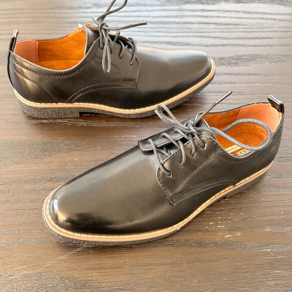 Deer Stags Boys Black Zander Lace up Dress Shoes NWT - Picture 4 of 11